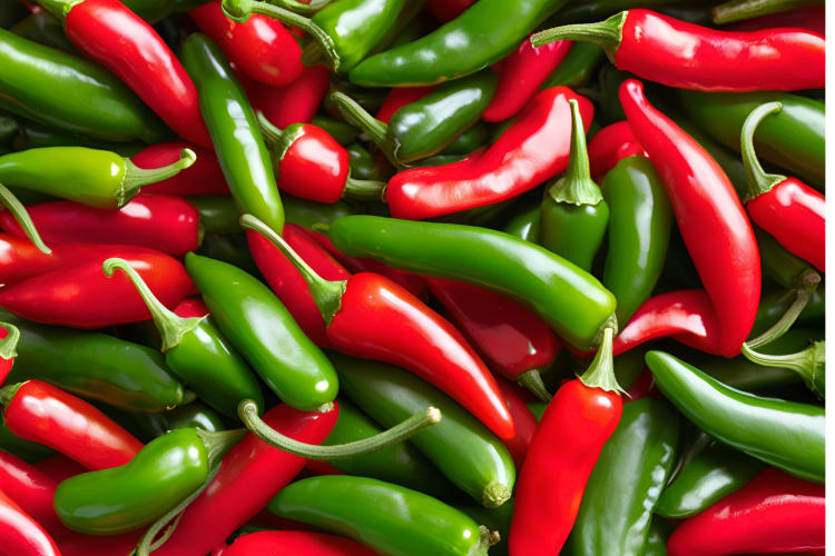 Red and green Jalapeño Peppers