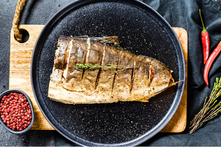 Grilled kampachi.