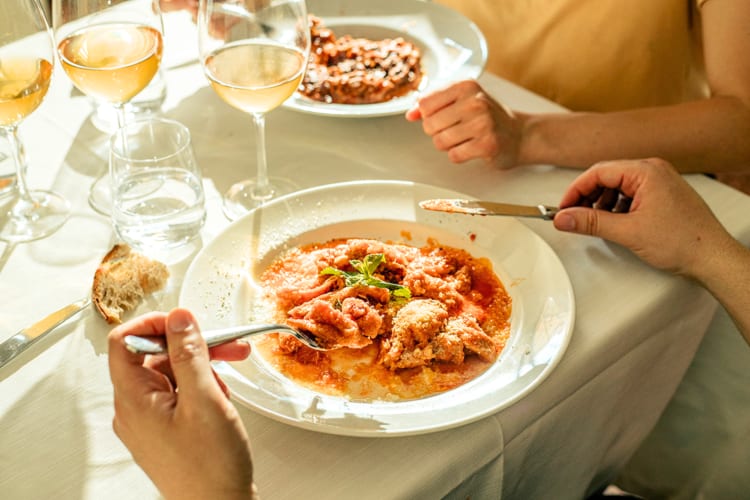 Order classic Italian pasta at this restaurant in Rome.