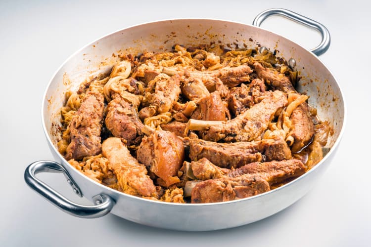 Cassoeula is a hearty and beef-filled Milan food that is typically eaten in winter.