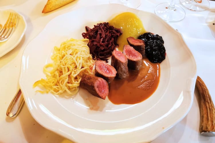 At this Madrid restaurant order a delightful sausage dish. 