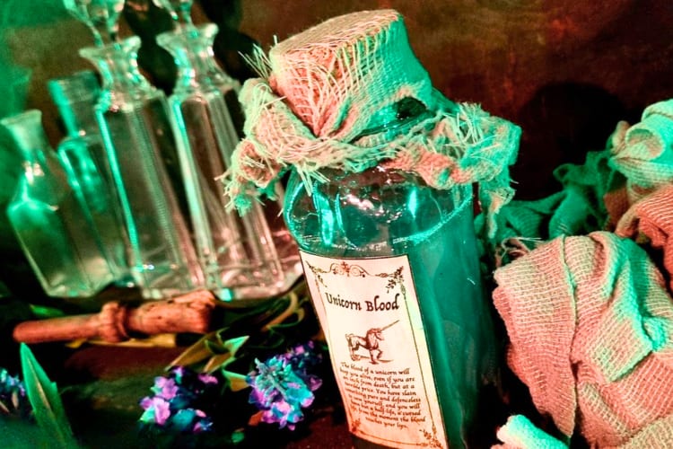Decorations from a magic-themed escape room at this team building activity in Belfast. 