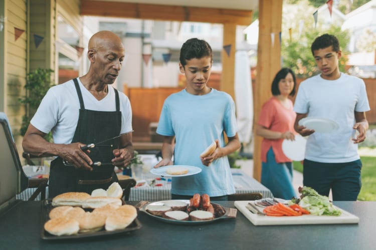 A summer bbq is a great way for your family to bond