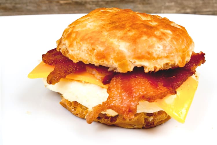 Bacon, egg and cheese biscuit