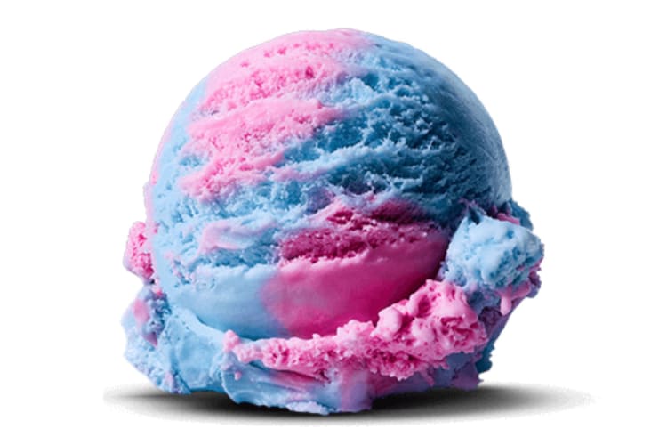Cotton candy is a popular Baskin-Robbins ice cream flavor.