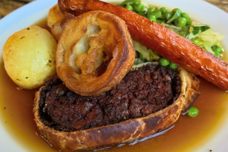 A vegan beef Wellington in London.