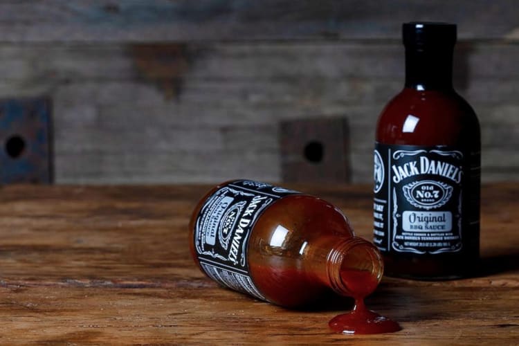 Two bottles of Jack Daniel's barbecue sauce