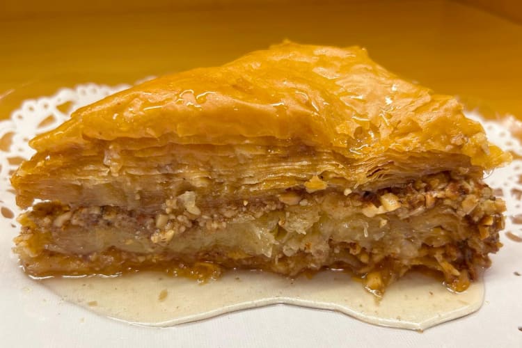 A slice of baklava