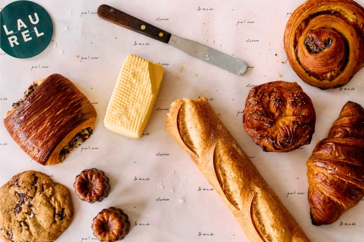 A selection of sweet and savory baked goods