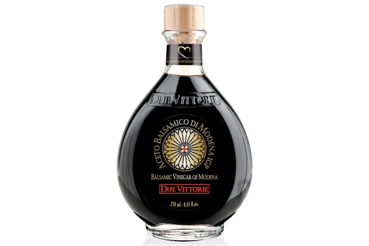 A bottle of Due Vittorie balsamic vinegar