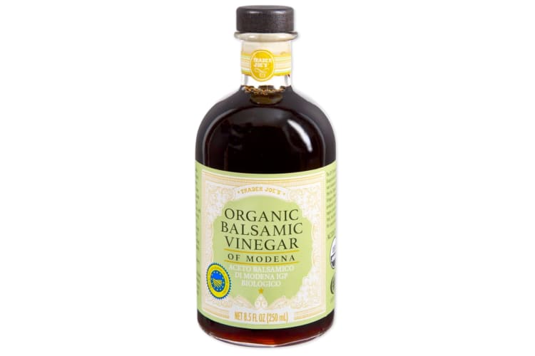 A bottle of Trader Joe's organic balsamic vinegar