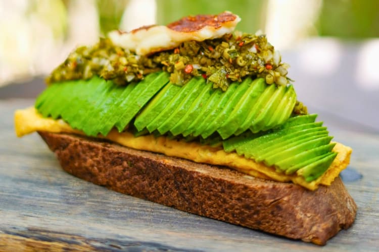 One of the best breakfasts in Tulum is avocado toast.