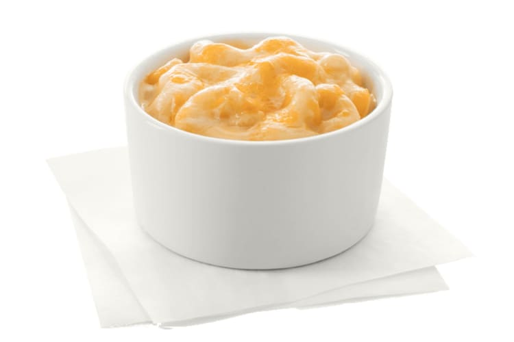 A cup of mac and cheese from Chick-fil-A