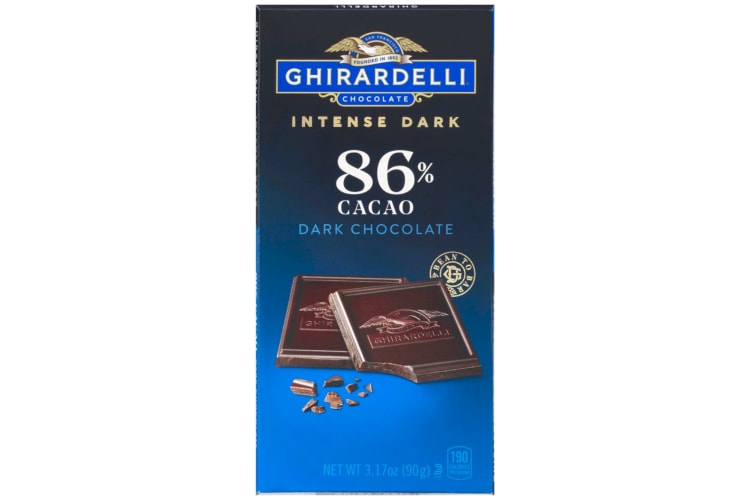 A bar of Ghirardelli Intense Dark Chocolate