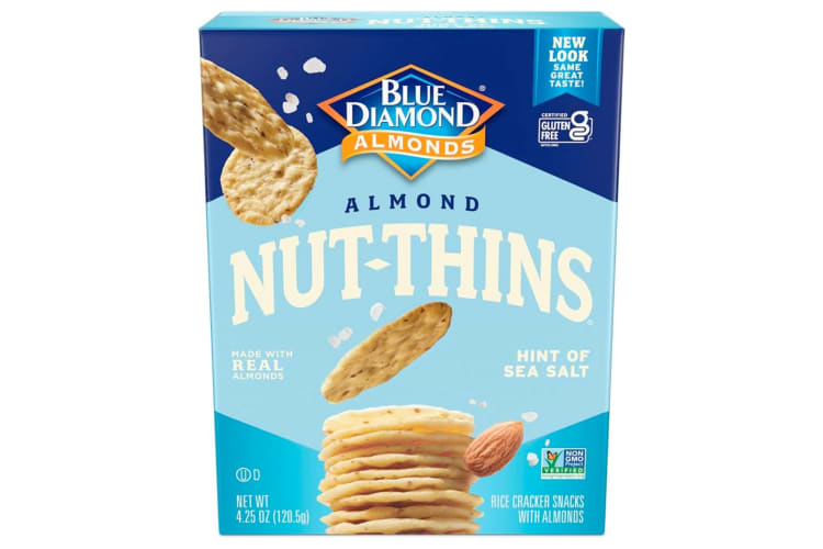 A box of plain Blue Diamond Nut Thins