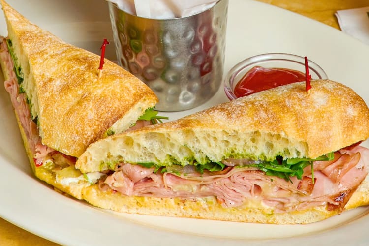 One of the best Cheesecake Factory dishes for lunch is a mortadella panino