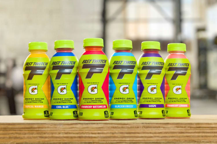 Bottles of Fast Twitch energy drink
