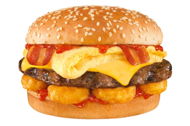 A Breakfast Burger from Carl's Jr.