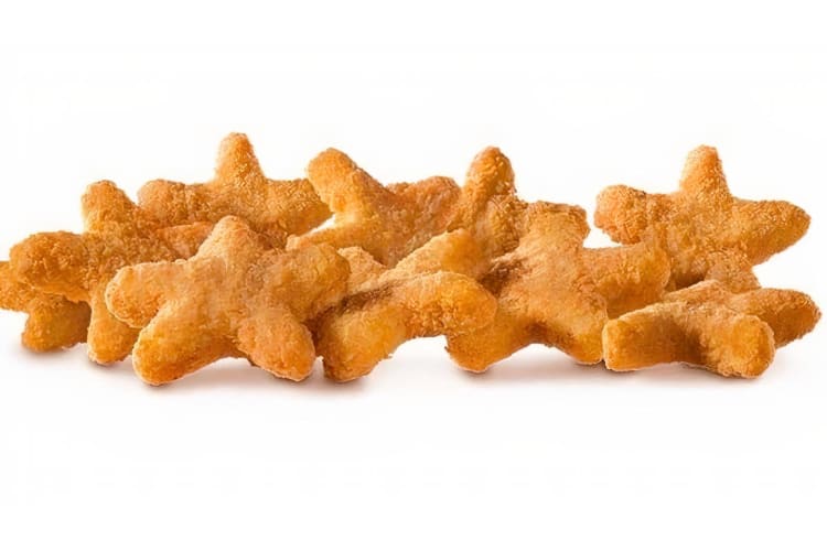 Star shaped chicken nuggets