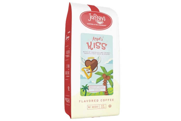 A bag of Joffrey’s Angel's Kiss coffee