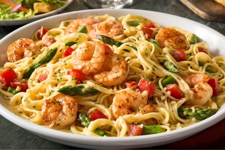 One of the best foods at Olive Garden is shrimp scampi