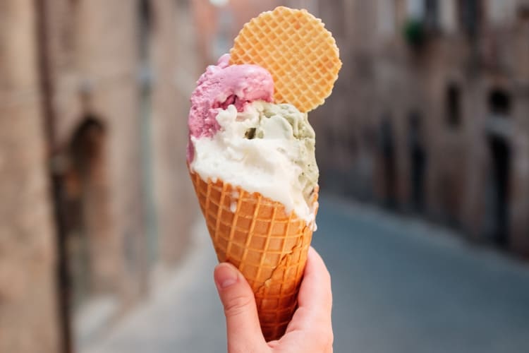 The best gelato in Venice is made fresh daily