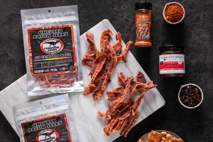 A bacon gift basket is one of the unique gifts for men