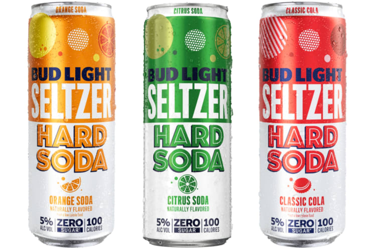 Three different flavors of Bud Light Seltzer