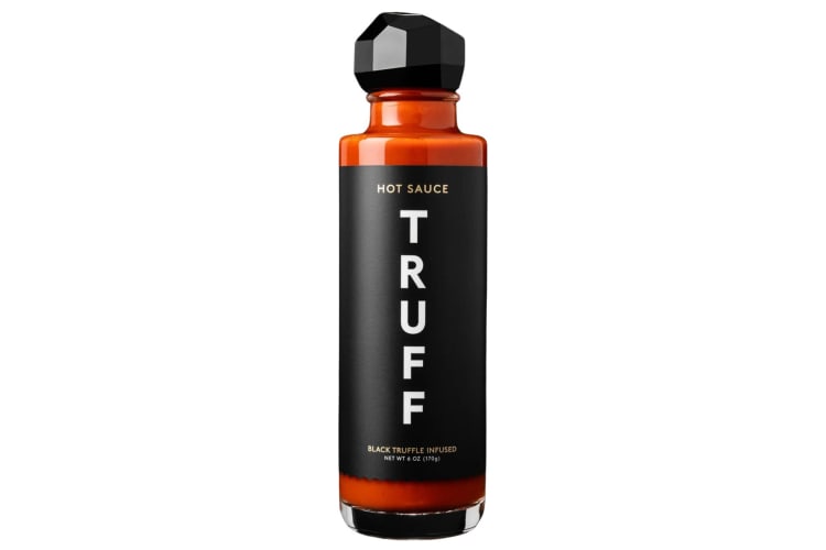 A bottle of TRUFF Black Truffle Infused Hot Sauce