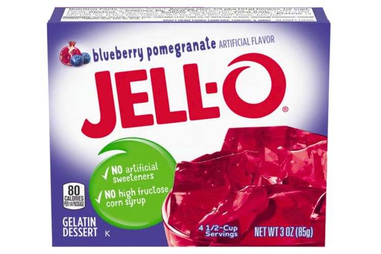 Blueberry Pomegranate is a popular Jell-O flavor