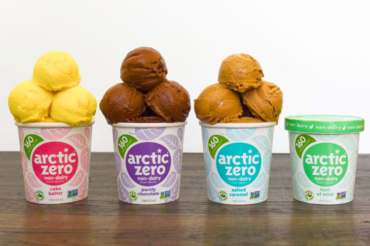 Four pints of Arctic Zero ice cream