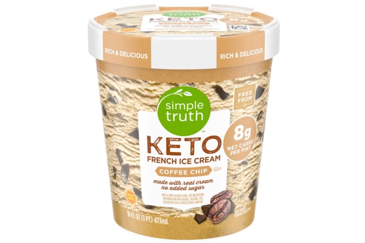 A pint of Simple Truth Keto Coffee Chip Ice Cream