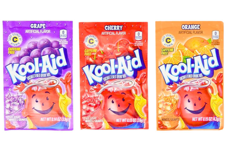Cherry, grape and orange were original Kool-Aid flavors