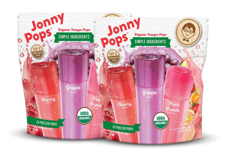Two bags of grape, cherry and fruit punch popsicles