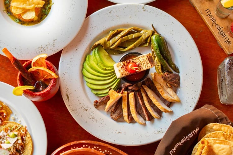 Food from one of the best restaurants in Cancun.