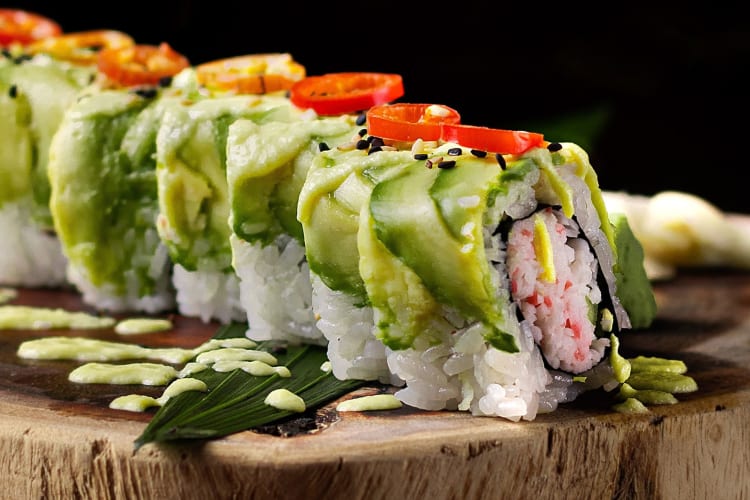 Sushi from one of the best restaurants in Cancun.