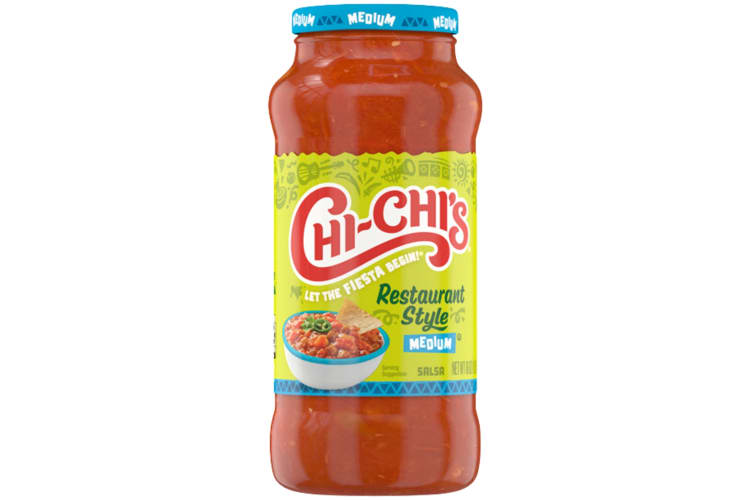 A jar of Chi-Chi's restaurant-style salsa