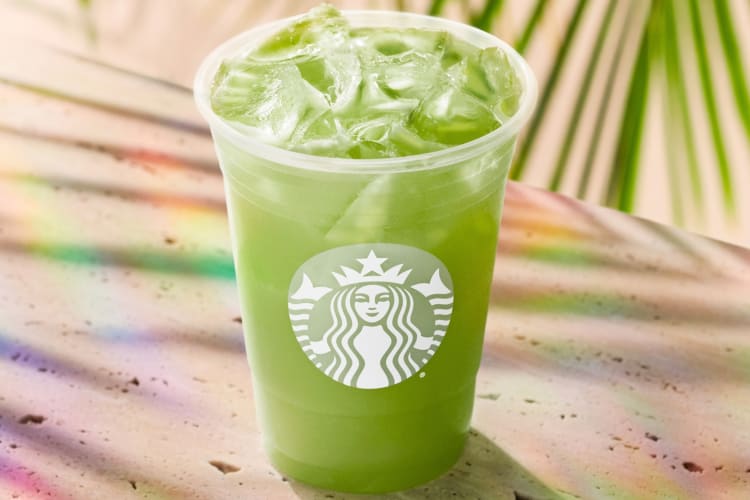 A Starbucks matcha iced tea