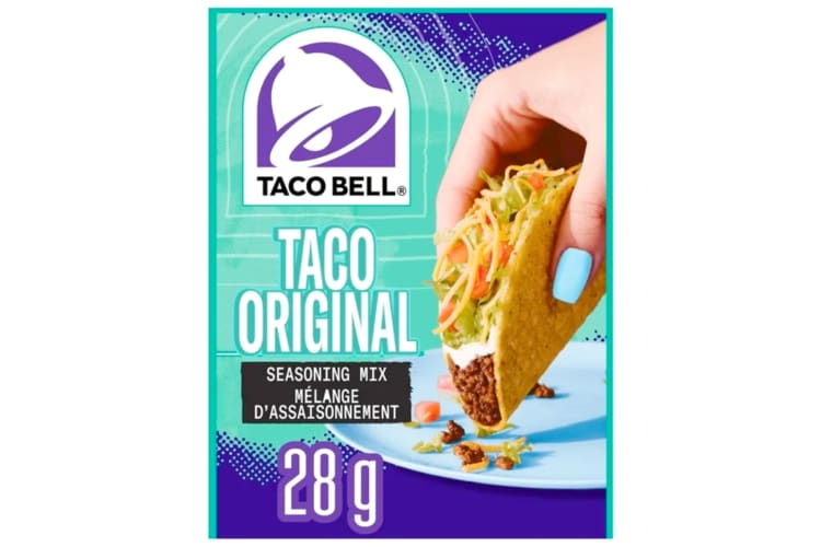A packet of Taco Bell taco seasoning