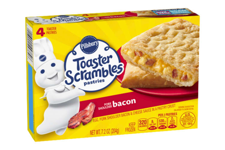 A box of bacon Toaster Scrambles
