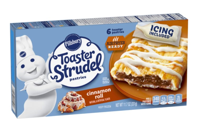 A box of cinnamon roll flavored Toaster Strudel