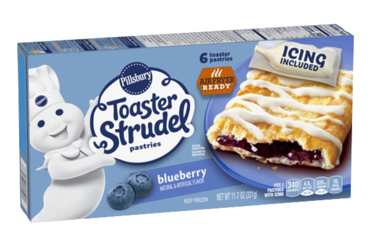 A box of blueberry flavored Toaster Strudels