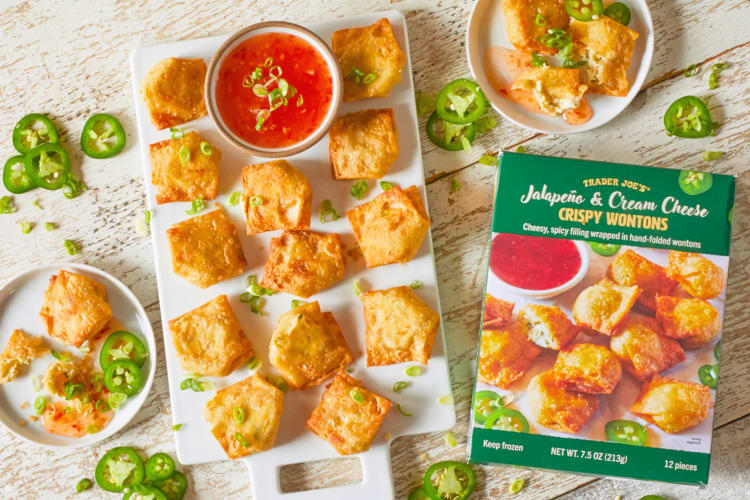 Jalapeño and Cream Cheese Crispy Wontons are a unique Trader Joe's appetizer