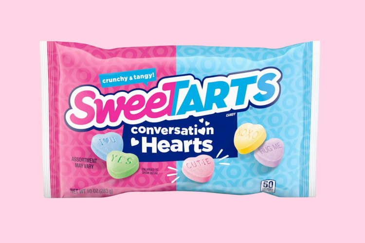 A bag of SweeTarts Hearts candy