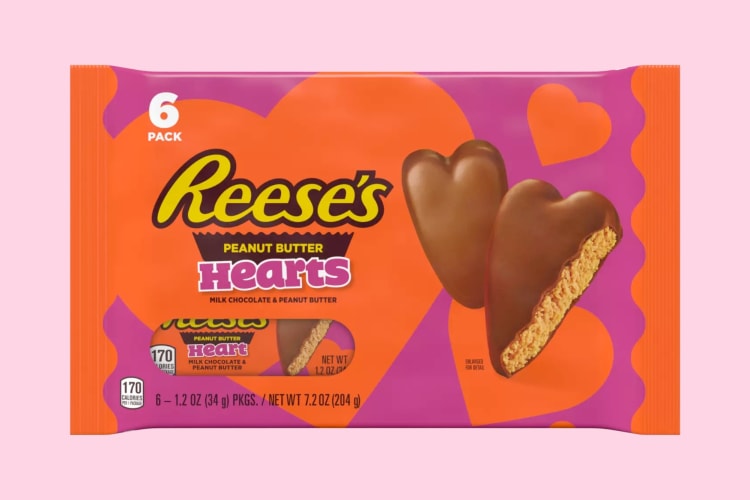 Reese's Hearts are one of the best Valentine's candy options