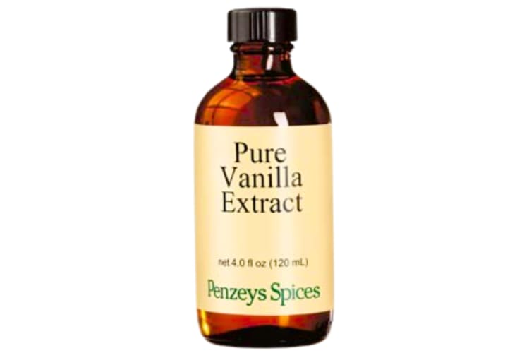 A bottle of Penzey's pure vanilla extract