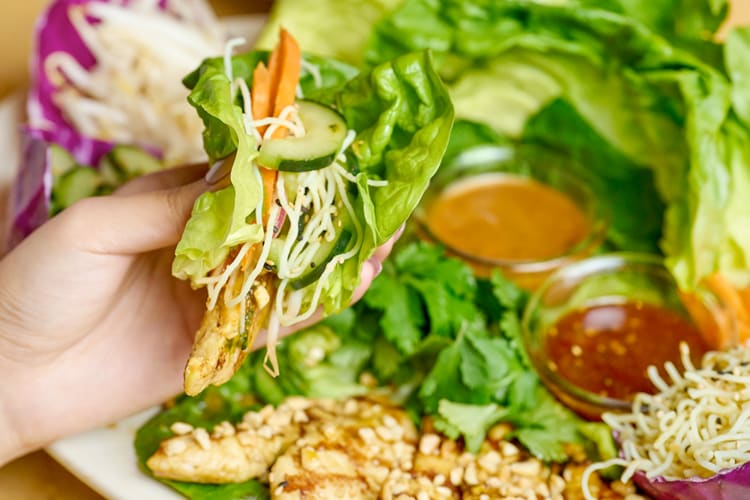 Cheesecake Factory lettuce wraps with chicken