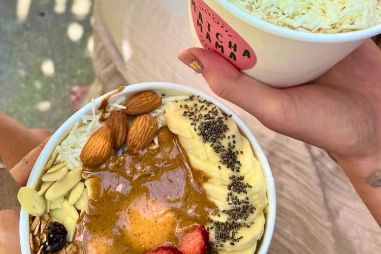 Two smoothie bowls from Matchamama in Tulum.