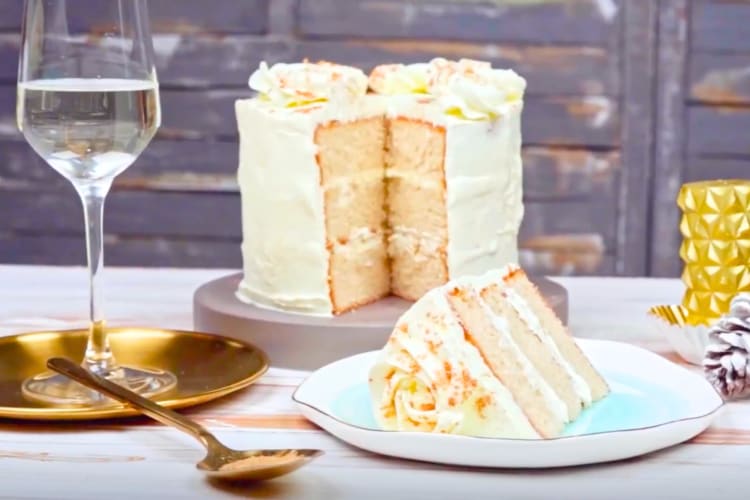 Champagne cake is a sophisticated birthday cake idea