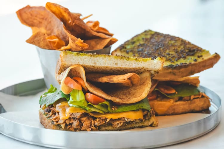 Sandwich at Rado Market a Black Owned Restaurant in Houston
